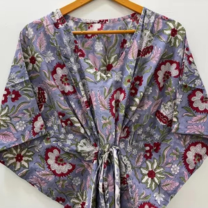 Vestido de maternidad de algodón suave con bloque de mano indio, Vestido de playa informal para mujer, túnicas cómodas de verano, bloque de mano Maxi de noche - Product Image 1