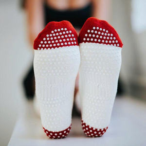 Chaussettes de sport antidérapantes en coton extensible respirant confortables pour le yoga, le pilates, la remise en forme, tendance, pour l'entraînement en salle - Product Image 6