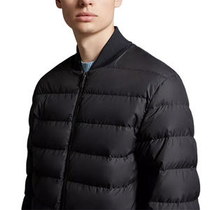 Manteau d'hiver léger pour hommes personnalisé en gros Veste matelassée matelassée Vestes gonflées de bombardier à la mode décontractées pour l'extérieur - Product Image 4