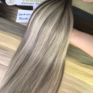 Bestbewerteter Großhandelspreis Fabrik rohes vietnamesisches Haarverlängerung Keratin vorgebundene Remy doppelt gezeichnete flache Spitze Haarverlängerung