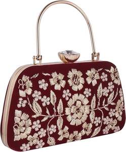 Handcrafted Silk Embroidery High Quality Evening Clutch Ethnic Style Beads Sequins Bridal Collection Customized Design <b>Cheap</b> - Product Image 5