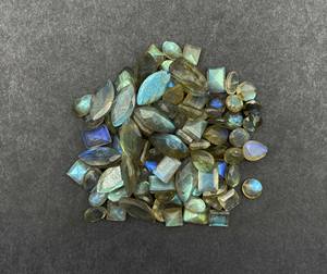 Lot de pierres précieuses en labradorite naturelle, formes variées, taille libre, 8*10-10*14 MM, 100 CT, pierres précieuses en labradorite pour la fabrication de bijoux - Product Image 5