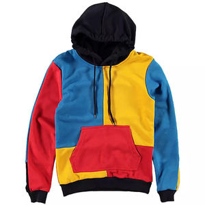 Sudadera con Capucha Unisex Color Block, Talla Grande XS, Corte Regular, Sudadera de Invierno Personalizada, Sudadera con Capucha de Felpa Gruesa con Estampado - Product Image 1