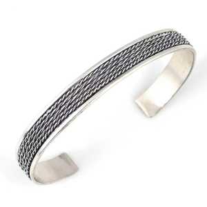 กำไลข้อมือลายฉลุ 5 แถว ทำด้วยมือจากเงินแท้ 925 ชุบโรเดียม ประดับเพชร ทอง 14K 18K ทองคำขาว ทองชมพู ของขวัญทางศาสนาที่สมบูรณ์แบบ - Product Image 1