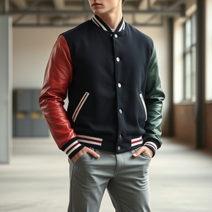 Veste universitaire fabriquée au Pakistan avec manches en polyester, ajouter un logo, disponible dans toutes les tailles, fournisseur OEM, bon prix, commande en gros - Product Image 2