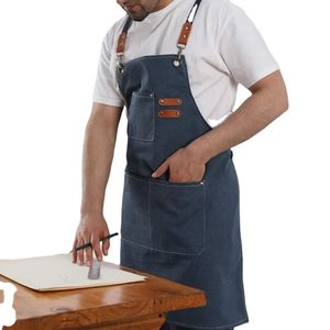 Delantal de peluquero unisex antiestático ignífugo y resistente al agua sin mangas para cocina restaurante y barista para uniformes de estilista - Product Image 6