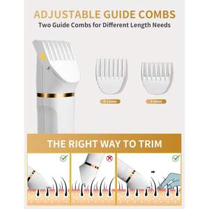 Tondeuse électrique étanche IPX7 rechargeable pour femmes, rasoir bikini humide/sec à chargement USB pour le corps et la zone pubienne - Product Image 3