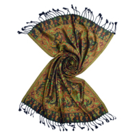 Châle pour femme en viscose 100% de qualité supérieure, motif Paisley, Jamavar, automne, pashmina