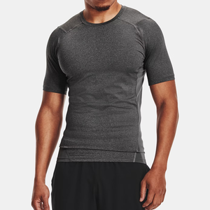 Camiseta de gimnasio de manga corta para hombre, top de entrenamiento atlético que absorbe la humedad - Product Image 1