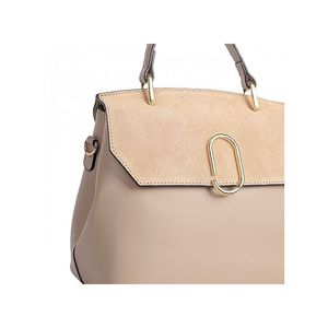 Borsa Artistica 26003 Design Strutturato in Vera Pelle Scamosciata e Pelle Dollar, Fatto a Mano in Italia - Product Image 4