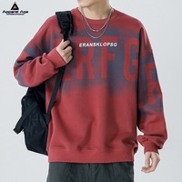 Sudadera de Forro Polar de Alta Calidad para Invierno, de Dos Tonos, Manga Larga, Cuello Redondo, Talla Grande, con Logotipo Bordado Personalizado, Deportiva para Hombre