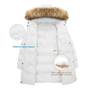 2025 Women's Winter Windproof Parka Jacket Solid Colour Zipper <b>Coat</b> Removable Hood And <b>Fur</b> Reversible and <b>Plus</b> <b>Size</b> Casual - Product Image 5