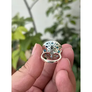 Natural Blue Topaz Cocktail <b>Ring</b> 925 Sterling <b>Silver</b> Handmade Gemstone <b>Statement</b> <b>Ring</b> Wholesale Jewelry Supplier - Product Image 5