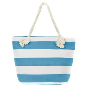 Ordene en línea bolsa de playa con estampado personalizado de lona de verano para mujer con estampado fino de alta calidad
