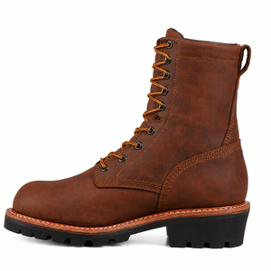 SUPER FORCE Men's Tactical Leather Defense <b>Boots</b> Black Leather for Motorcycle Hiking All Season Year Welted Construction Lace-Up - Product Image 3