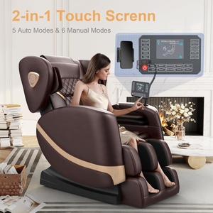 Sillón de Masaje con Mecanismo de Ondas Sincronizadas Único, Reclinable de Gravedad Cero para Todo el Cuerpo, con Riel para Yoga y Estiramiento, Modo de Control por Voz y Reposapiés Automático - Product Image 6