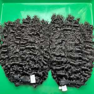 Paquets de cheveux humains de 8-30 pouces de cheveux bouclés birmans bruts bon marché | Vente en gros de cheveux vierges humains | Extensions de cheveux vietnamiens bruts - Product Image 4