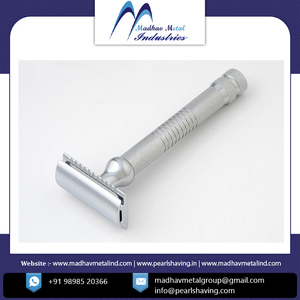 Prix direct usine Rasoir de sécurité Madhav Metal pour homme de haute qualité avec manche en laiton et lames en acier inoxydable - Prix - Product Image 4