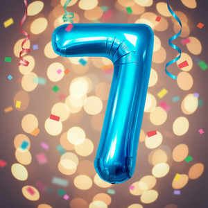 ลูกโป่งปาร์ตี้รูปเลข 7 สีฟ้า ขนาด 100 ซม. ฟอยล์บรรจุฮีเลียม สำหรับตกแต่งงานปาร์ตี้ - Product Image 3