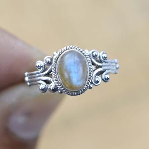 Anillo de piedras preciosas de labradorita, joyería para mujer, joyería de estilo bohemio de plata, anillo hecho a mano de tendencia de Plata de Ley 925, regalo para ella - Product Image 2
