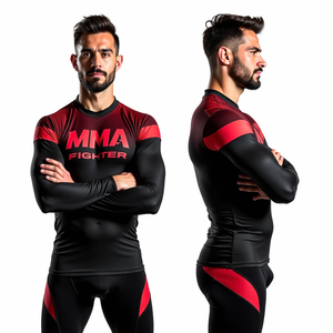 Mma ซื้อชุดป้องกันผื่นคันแบบแขนสั้นและเต็มชุดออกแบบได้ตามต้องการอุปกรณ์สำหรับต่อสู้และฝึกซ้อมชุดกิโมโน - Product Image 6