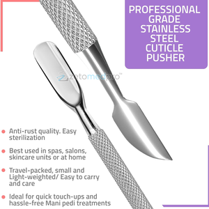 ที่ดันหนังกำพร้าเล็บมือเล็บเท้าแบบมืออาชีพ ทำจากสแตนเลส สำหรับทำเล็บมือและเล็บเท้า - Product Image 6