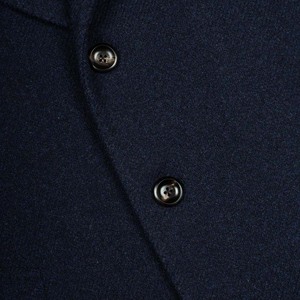 Gabardina de lana de invierno para hombre, Abrigo largo con doble botonadura, cuello vuelto de Color sólido, de talla grande, respetuoso con el medio ambiente - Product Image 5