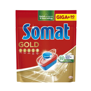 โซแมท โกลด์ - 90 เม็ด - เม็ดทำความสะอาดเครื่องล้างจานระดับพรีเมียมเพื่อจานที่สะอาดสดใส - Product Image 3