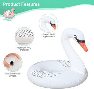 Flotador Inflable de Cisne para Piscina, con Luz LED Solar que Cambia de Color, 42 Pulgadas, Anillo de Natación Gigante para Adultos - Product Image 6