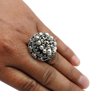 แหวนสวยงามสำหรับผู้หญิงเด็กผู้หญิงแหวน925เงินสเตอร์ลิงออกซิไดซ์แหวนปรับได้สำหรับเครื่องประดับของขวัญวันครบรอบแต่งงาน - Product Image 6