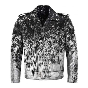 Veste en cuir de vachette grande taille pour homme, idéale pour l'extérieur, modèle hiver, best-seller à prix abordable - Product Image 1