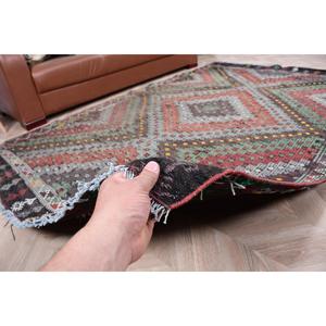 พรมคิลิมวินเทจสไตล์ตุรกี ขนาด 5.5x8.7 ฟุต (167x264 ซม.) พรมขนสัตว์ลายสัตว์สีน้ำตาล - Product Image 3