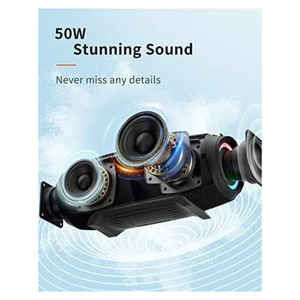 Heysong Fitness Draagbare 40W V5.5 Speaker met RGB LED Verlichting, IP67 Waterdicht, Ingebouwde Microfoon, Lange Batterijduur, Powerbank - Product Image 5