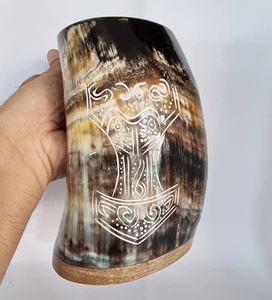 Cuerno Vikingo para Beber, 100% Natural, Ecológico, Tallado a Mano, Forma Natural de Búfalo, Precio Directo de Fábrica, Alta Calidad - Product Image 4