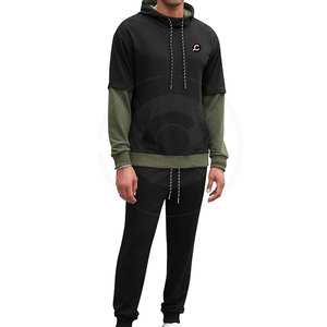 Ensemble de survêtement brodé de style moderne, coupe confortable, mélange de coton, tenue sportive, matériau de qualité supérieure - Product Image 3