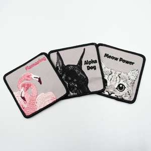 แผ่นป้ายโลโก้ผ้าทอที่ขอติดโลโก้แบรนด์3D แผ่นติดโลโก้แบบกำหนดเองไม่มีแผ่นติดโลโก้ขั้นต่ำ - Product Image 2