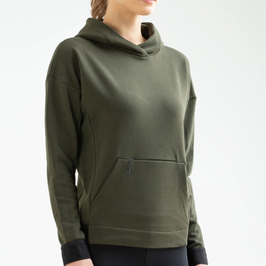 2025 Haute Qualité Broderie Logo Personnalisé Pas Cher Pull 100% Coton En Gros Femmes Satin Doublé À Capuche - Product Image 2