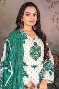 Ensemble 3 pièces en pur coton pour adultes, vêtements indiens et pakistanais imprimés à la main - Product Image 2