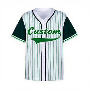 Custom Logo Sportswear Sublimation Quick Dry Breathable 100% Polyester V-neck Men's Baseball Jerseys Digital Print Custom Team - Product Image 5