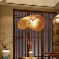 Lampe suspendue au design simple et créatif, éclairage d'intérieur, lustre tissé, luminaire suspendu fait à la main en osier, rotin, bambou, Vietnam TUYET