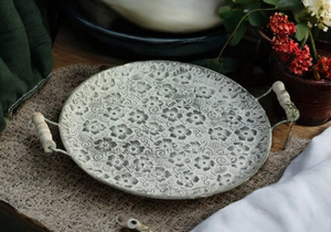 Chất lượng tốt nhất Ấn Độ antiqued phục vụ món ăn tấm Vàng Hoàn thành kim loại thiết kế đồ ăn cho đám cưới bên tối thiểu 50 cái - Product Image 3