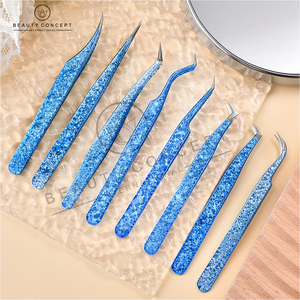 OEM Lash Tweezers With Cardboard <b>Box</b> Packaging Customized Color Eyelash Tweezers Highest Quality OEM Service Steel Eco-Friendly - Product Image 1