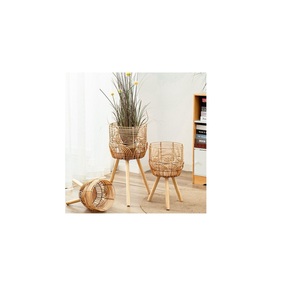 Handmade Iron Rattan Net <b>Planters</b> Customized Design Size Indoor Outdoor Flower <b>Pots</b> Decorative Core <b>Planter</b> - Product Image 1