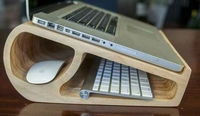 Soporte ergonómico de madera para computadora portátil Accesorio de escritorio elegante y funcional Soportes para computadora portátil Venta popular Soporte para computadora portátil al costo más bajo