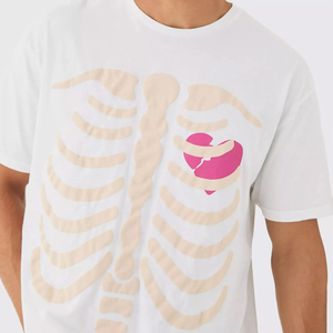 T-Shirt sérigraphié de haute qualité pour hommes taille personnalisable couleur respirant anti-boulochage polyester/coton tissu meilleur été - Product Image 6