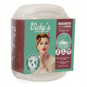 SCALDAPRONTO 3212000 Juego de 5 Loncheras Desechables de 250 ml, Bandejas de 12.2x9.5x9.5 cm para Virinnova - Product Image 2