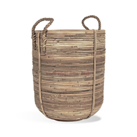 Panier à linge en rotin Viet Mai Lan avec doublure en lin, poignées en fer, couleur et taille personnalisables, multifonctionnel, pour salle de bain, fabriqué au Vietnam