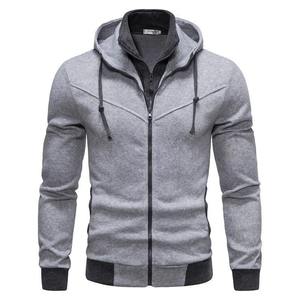 Nueva sudadera con cremallera de Color sólido para hombre, cuello levantado, moda informal, duradera, Otoño/Invierno, manga de hombro, Sudadera con capucha, ropa deportiva para hombre - Product Image 4