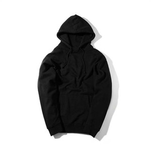 New Arrival basics Custom High Quality Cotton Hooded Sweatshirts Thermal Loose Solid Color Active Men's <b>Plain</b> <b>Black</b> Sport <b>Hoodie</b> - Product Image 1