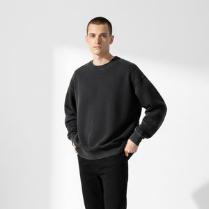 Sudadera Cómoda para Hombre con Cuello Redondo, 100% Algodón, Personalizable, Diseño Vintage Ecológico, Sudadera con Capucha de Alta Calidad y Peso Pesado - Product Image 4